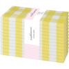 PurpleEssences Buffalo Plaid Cloth Napkins – Mitered Corners – Christmas Holiday Winter – Gingham Check Dinner Napkin – Set of 12-100% Cotton – 18×18 Inch – Reusable Washable – Multi Color(Yellow White)