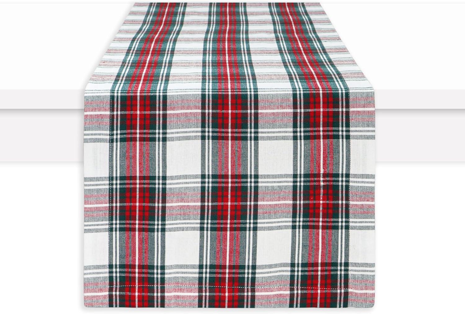 image:imagePurpleEssences 4th of July Buffalo Plaid Table Runner 14 x 90 inch Classic Farmhouse 100 Cotton Checkered Table Runner Veterans Day Red Blue White14 x 108 Inch