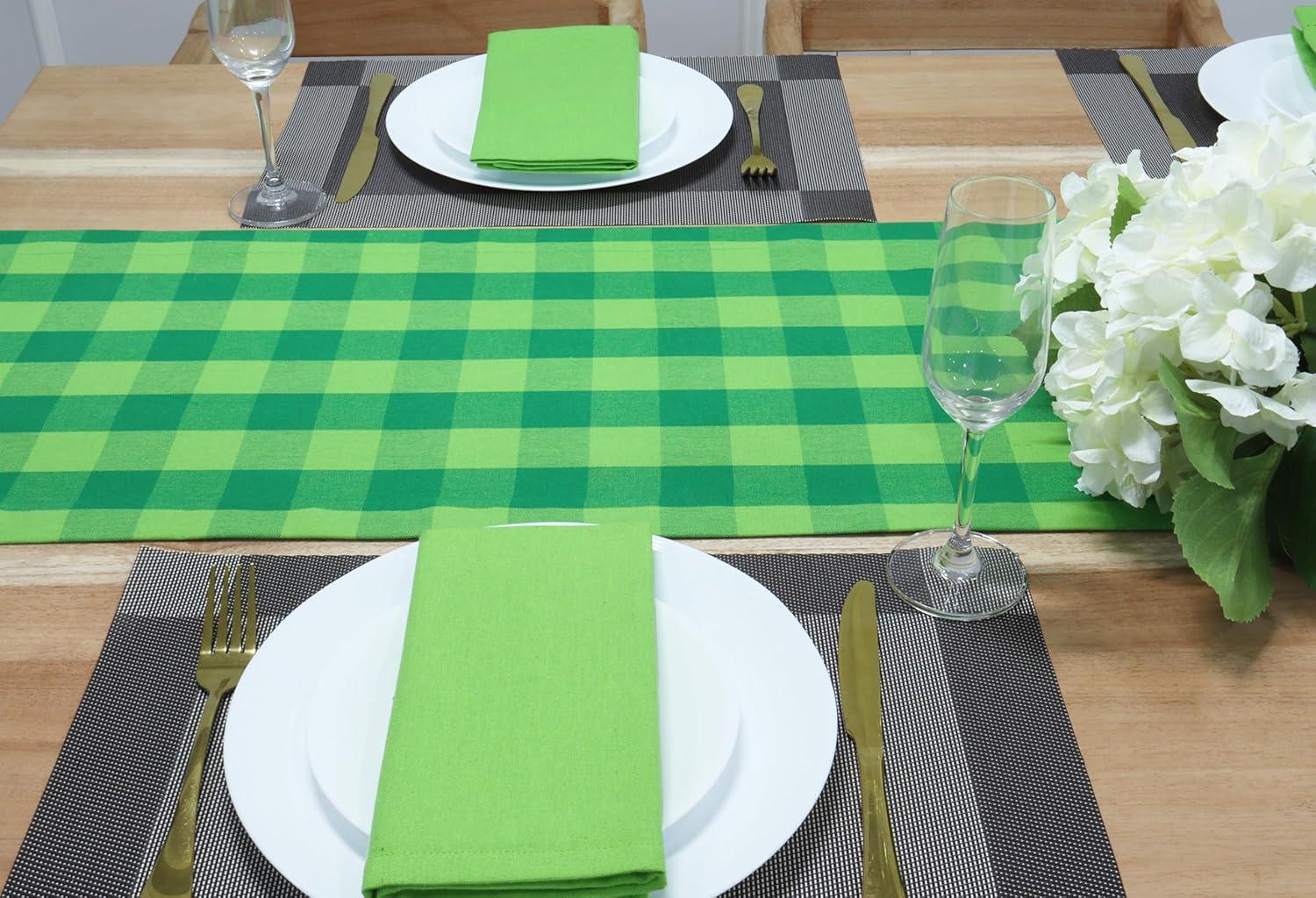 image:imagePurpleEssences 4th of July Buffalo Plaid Table Runner 14 x 90 inch Classic Farmhouse 100 Cotton Checkered Table Runner Veterans Day Red Blue White14 x 108 Inch