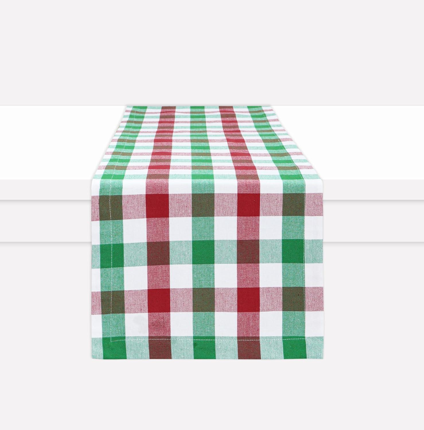 image:imagePurpleEssences 4th of July Buffalo Plaid Table Runner 14 x 90 inch Classic Farmhouse 100 Cotton Checkered Table Runner Veterans Day Red Blue White14 x 72 Inch
