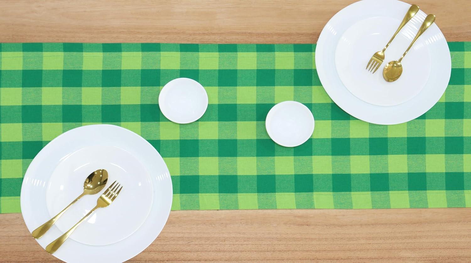 image:imagePurpleEssences 4th of July Buffalo Plaid Table Runner 14 x 90 inch Classic Farmhouse 100 Cotton Checkered Table Runner Veterans Day Red Blue White14 x 108 Inch