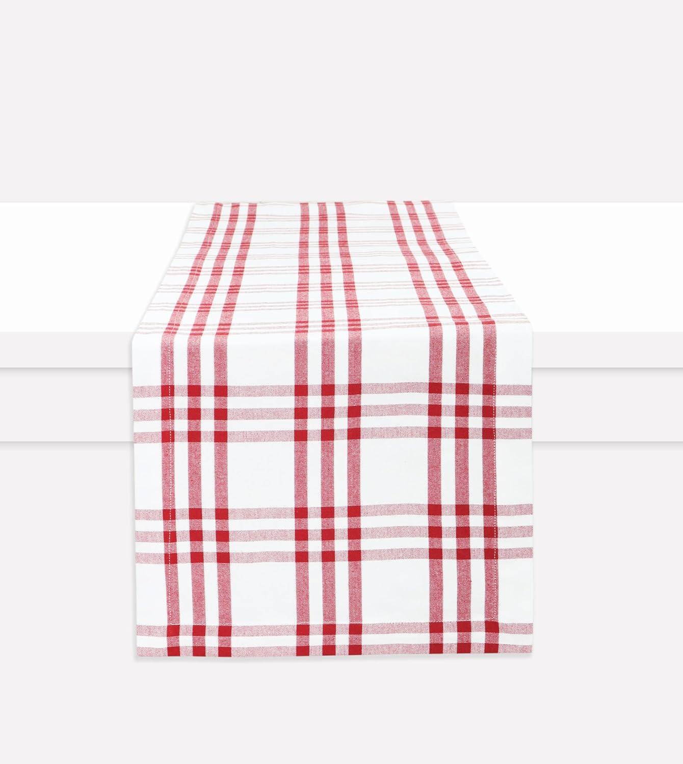 image:imagePurpleEssences 4th of July Buffalo Plaid Table Runner 14 x 90 inch Classic Farmhouse 100 Cotton Checkered Table Runner Veterans Day Red Blue White14 x 108 Inch