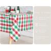 PurpleEssences 4th of July Buffalo Plaid Tablecloth – Water Resistant Wipeable Washable Checkered Table Cloth for Outdoor Picnic Dining – 60 x 84 Inch – Veterans Day – Red Blue and White(Buffalo Plaid – Red/Green/White)