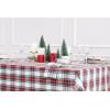 PurpleEssences 4th of July Buffalo Plaid Tablecloth – Water Resistant Wipeable Washable Checkered Table Cloth for Outdoor Picnic Dining – 60 x 84 Inch – Veterans Day – Red Blue and White(Tartan Plaid – Red/White)