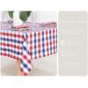PurpleEssences 4th of July Buffalo Plaid Tablecloth – Water Resistant Wipeable Washable Checkered Table Cloth for Outdoor Picnic Dining – 60 x 84 Inch – Veterans Day – Red Blue and White(Buffalo Plaid – 4th of July Red/Blue/White)