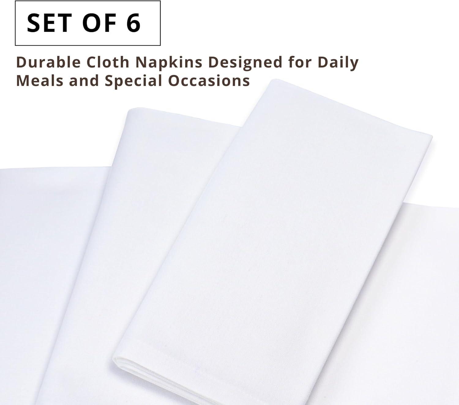 image:imagePurpleEssences Set of 6 Cloth Dinner Napkins 100 Cotton 18x18 Inch Soft Durable Washable Ideal for Farmhouse Party Christmas Holiday Winter Perfect Everyday Use Table Linen St Patricks GreenWhite