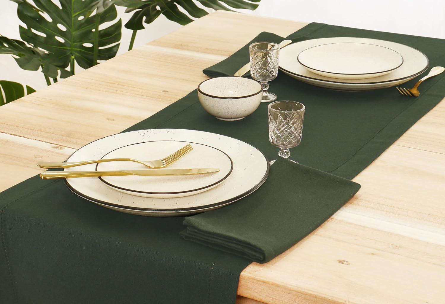 image:imagePurpleEssences Set of 6 Cloth Dinner Napkins 100 Cotton 18x18 Inch Soft Durable Washable Ideal for Farmhouse Party Christmas Holiday Winter Perfect Everyday Use Table Linen St Patricks GreenOlive Green