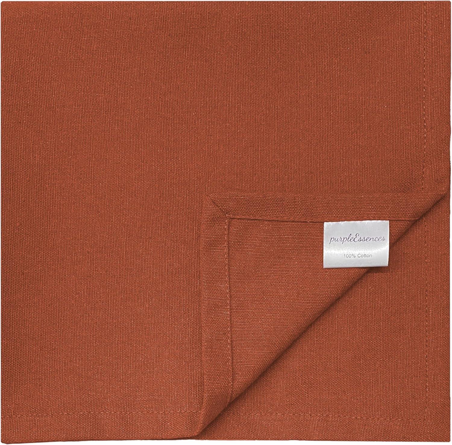 image:imagePurpleEssences Set of 6 Cloth Dinner Napkins 100 Cotton 18x18 Inch Soft Durable Washable Ideal for Farmhouse Party Christmas Holiday Winter Perfect Everyday Use Table Linen St Patricks GreenRust