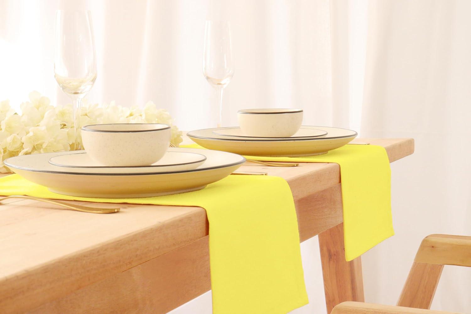 image:imagePurpleEssences Set of 6 Cloth Dinner Napkins 100 Cotton 18x18 Inch Soft Durable Washable Ideal for Farmhouse Party Christmas Holiday Winter Perfect Everyday Use Table Linen St Patricks GreenYellow