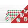PurpleEssences 4th of July Buffalo Plaid Tablecloth – Water Resistant Wipeable Washable Checkered Table Cloth for Outdoor Picnic Dining – 52 x 52 Inch – Veterans Day – Red Blue and White(Buffalo Plaid – Red/Green/White)