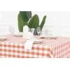 PurpleEssences 4th of July Buffalo Plaid Tablecloth – Water Resistant Wipeable Washable Checkered Table Cloth for Outdoor Picnic Dining – 52 x 52 Inch – Veterans Day – Red Blue and White(Buffalo Plaid – Rust/Ivory)