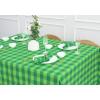 PurpleEssences 4th of July Buffalo Plaid Tablecloth – Water Resistant Wipeable Washable Checkered Table Cloth for Outdoor Picnic Dining – 52 x 52 Inch – Veterans Day – Red Blue and White(Buffalo Plaid – St Patricks Green)