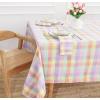PurpleEssences 4th of July Buffalo Plaid Tablecloth – Water Resistant Wipeable Washable Checkered Table Cloth for Outdoor Picnic Dining – 52 x 52 Inch – Veterans Day – Red Blue and White(Buffalo Plaid – Multicolor)