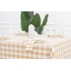 PurpleEssences 4th of July Buffalo Plaid Tablecloth – Water Resistant Wipeable Washable Checkered Table Cloth for Outdoor Picnic Dining – 52 x 52 Inch – Veterans Day – Red Blue and White(Buffalo Plaid – Beige/White)