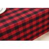 PurpleEssences 4th of July Buffalo Plaid Tablecloth – Water Resistant Wipeable Washable Checkered Table Cloth for Outdoor Picnic Dining – 52 x 52 Inch – Veterans Day – Red Blue and White(Buffalo Plaid – Red/Black)