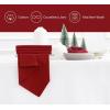 PurpleEssences Set of 6 Cloth Dinner Napkins 100% Cotton 18×18 Inch – Soft Durable Washable – Ideal for Farmhouse Party Christmas Holiday Winter – Perfect Everyday Use Table Linen – St Patricks Green(Red)