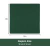 PurpleEssences Set of 6 Cloth Dinner Napkins 100% Cotton 18×18 Inch – Soft Durable Washable – Ideal for Farmhouse Party Christmas Holiday Winter – Perfect Everyday Use Table Linen – St Patricks Green(Forest Green)