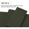 PurpleEssences Set of 6 Cloth Dinner Napkins 100% Cotton 18×18 Inch – Soft Durable Washable – Ideal for Farmhouse Party Christmas Holiday Winter – Perfect Everyday Use Table Linen – St Patricks Green(Olive Green)