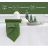 PurpleEssences Set of 6 Cloth Dinner Napkins 100% Cotton 18×18 Inch – Soft Durable Washable – Ideal for Farmhouse Party Christmas Holiday Winter – Perfect Everyday Use Table Linen – St Patricks Green(Sage Green)
