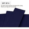 PurpleEssences Set of 6 Cloth Dinner Napkins 100% Cotton 18×18 Inch – Soft Durable Washable – Ideal for Farmhouse Party Christmas Holiday Winter – Perfect Everyday Use Table Linen – St Patricks Green(Navy Blue)