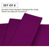 PurpleEssences Set of 6 Cloth Dinner Napkins 100% Cotton 18×18 Inch – Soft Durable Washable – Ideal for Farmhouse Party Christmas Holiday Winter – Perfect Everyday Use Table Linen – St Patricks Green(Purple)