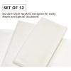 PurpleEssences Set of 6 Cloth Dinner Napkins 100% Cotton 18×18 Inch – Soft Durable Washable – Ideal for Farmhouse Party Christmas Holiday Winter – Perfect Everyday Use Table Linen – St Patricks Green(Cream)