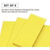 PurpleEssences Set of 6 Cloth Dinner Napkins 100% Cotton 18×18 Inch – Soft Durable Washable – Ideal for Farmhouse Party Christmas Holiday Winter – Perfect Everyday Use Table Linen – St Patricks Green(Yellow)
