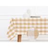 PurpleEssences 4th of July Buffalo Plaid Tablecloth – Water Resistant Wipeable Washable Checkered Table Cloth for Outdoor Picnic Dining – 52 x 52 Inch – Veterans Day – Red Blue and White(Buffalo Plaid – Beige/White)