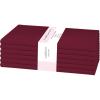 PurpleEssences Set of 6 Cloth Dinner Napkins 100% Cotton 18×18 Inch – Soft Durable Washable – Ideal for Farmhouse Party Christmas Holiday Winter – Perfect Everyday Use Table Linen – St Patricks Green(Burgundy)