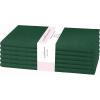 PurpleEssences Set of 6 Cloth Dinner Napkins 100% Cotton 18×18 Inch – Soft Durable Washable – Ideal for Farmhouse Party Christmas Holiday Winter – Perfect Everyday Use Table Linen – St Patricks Green(Forest Green)