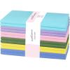 PurpleEssences Set of 6 Cloth Dinner Napkins 100% Cotton 18×18 Inch – Soft Durable Washable – Ideal for Farmhouse Party Christmas Holiday Winter – Perfect Everyday Use Table Linen – St Patricks Green(Summer Multicolor)