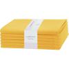 PurpleEssences Set of 6 Cloth Dinner Napkins 100% Cotton 18×18 Inch – Soft Durable Washable – Ideal for Farmhouse Party Christmas Holiday Winter – Perfect Everyday Use Table Linen – St Patricks Green(Golden Yellow)
