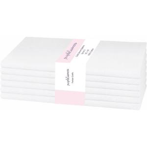 PurpleEssences Set of 6 Cloth Dinner Napkins 100% Cotton 18×18 Inch – Soft Durable Washable – Ideal for Farmhouse Party Christmas Holiday Winter – Perfect Everyday Use Table Linen – St Patricks Green(White)