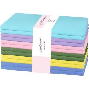 PurpleEssences Set of 6 Cloth Dinner Napkins 100% Cotton 18×18 Inch – Soft Durable Washable – Ideal for Farmhouse Party Christmas Holiday Winter – Perfect Everyday Use Table Linen – St Patricks Green(Summer Multicolor)
