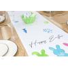 PurpleEssences Bunny Easter Table Runner – 100% Cotton – 14×72 Inch – for Seasonal Kitchen and Dining Spring Table Decor – Bunny