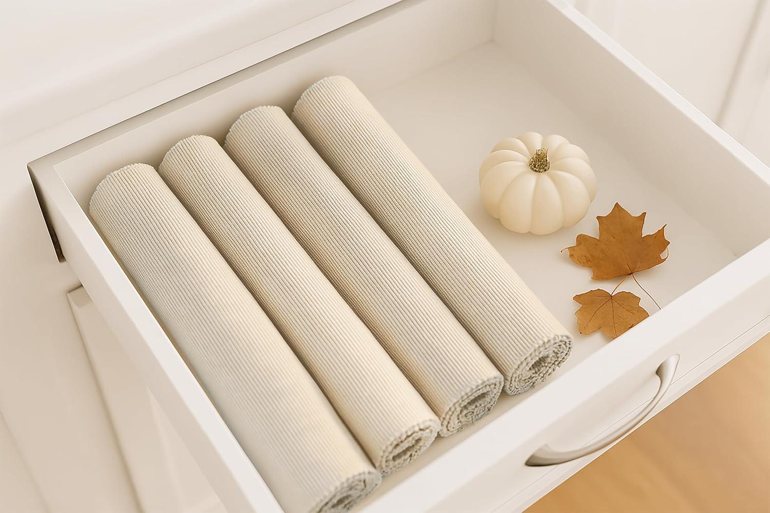 image:imagePurpleEssences Solid Ribbed Woven Table Runner with Tassels 13x72 Inch and Solid Ribbed Placemats 13x19 Inch Set of 4 100 Cotton Royal Linen