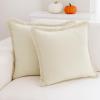 PurpleEssences 2 Pack Boho Fringe Throw Pillow Covers -20 x 20 I& Fringes Cloth Napkins Set of 6-18 x 18 Inch – Cotton – Royal Linen