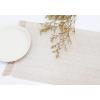 PurpleEssences Chambray Placemats with Fringes – Set of 4-13 x 19 Inch and Embroidered Willow Leaf Table Runner – Pack of 1-13 x 72 Inch – Royal Linen and H.White