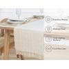 PurpleEssences Chambray Table Runner with Fringes, 13×72 Inch and Chambray Placemats with Fringes, Set of 4, 13×19 Inch – 100% Cotton – Royal Linen and H.White