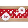 PurpleEssences Valentines Day Table Runner Love Heart Table Decor 13 X 72 Inch and Set of 12 Cloth Dinner Napkins 18×18 Inches – 100% Cotton -White Heart/White