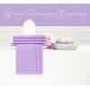 PurpleEssences Set of 6 Hemstitch Cloth Dinner Napkins 100% Cotton – Soft Durable Washable – Ideal for Wedding Spring Easter Summer – Perfect Everyday Use Table Linen 18×18 – Apple Green(Lavender)