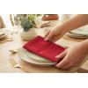 PurpleEssences Set of 6 Hemstitch Cloth Dinner Napkins 100% Cotton – Soft Durable Washable – Ideal for Wedding Spring Easter Summer – Perfect Everyday Use Table Linen 18×18 – Apple Green(Red)