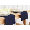 PurpleEssences Set of 6 Hemstitch Cloth Dinner Napkins 100% Cotton – Soft Durable Washable – Ideal for Wedding Spring Easter Summer – Perfect Everyday Use Table Linen 18×18 – Apple Green(Navy Blue)