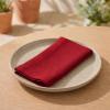 PurpleEssences Set of 6 Hemstitch Cloth Dinner Napkins 100% Cotton – Soft Durable Washable – Ideal for Wedding Spring Easter Summer – Perfect Everyday Use Table Linen 18×18 – Apple Green(Red)