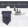 PurpleEssences Set of 6 Hemstitch Cloth Dinner Napkins 100% Cotton – Soft Durable Washable – Ideal for Wedding Spring Easter Summer – Perfect Everyday Use Table Linen 18×18 – Apple Green(Dark Gray)