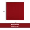 PurpleEssences Set of 6 Hemstitch Cloth Dinner Napkins 100% Cotton – Soft Durable Washable – Ideal for Wedding Spring Easter Summer – Perfect Everyday Use Table Linen 18×18 – Apple Green(Red)