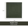 PurpleEssences Set of 6 Hemstitch Cloth Dinner Napkins 100% Cotton – Soft Durable Washable – Ideal for Wedding Spring Easter Summer – Perfect Everyday Use Table Linen 18×18 – Apple Green(Olive Green)