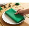 PurpleEssences Set of 6 Hemstitch Cloth Dinner Napkins 100% Cotton – Soft Durable Washable – Ideal for Wedding Spring Easter Summer – Perfect Everyday Use Table Linen 18×18 – Apple Green(St Patricks Green)