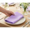 PurpleEssences Set of 6 Hemstitch Cloth Dinner Napkins 100% Cotton – Soft Durable Washable – Ideal for Wedding Spring Easter Summer – Perfect Everyday Use Table Linen 18×18 – Apple Green(Lavender)