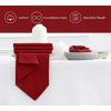 PurpleEssences Set of 6 Hemstitch Cloth Dinner Napkins 100% Cotton – Soft Durable Washable – Ideal for Wedding Spring Easter Summer – Perfect Everyday Use Table Linen 18×18 – Apple Green(Red)